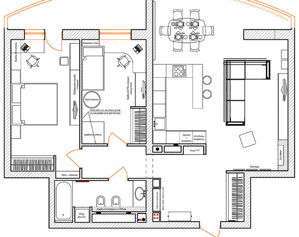 План 3-комнатной квартиры